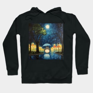 TotorGogh "Neighborhood Forest Terrace at Night" Hoodie